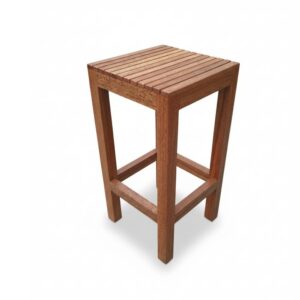 Silla Bar taburete Cuadrada en Madera Tonillo espectacular Color Caramelo | 70x35x35 cm