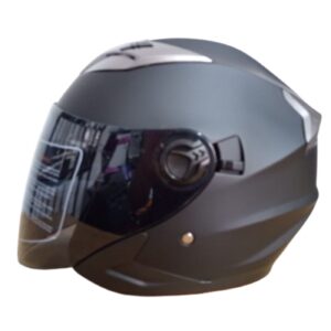 Casco Squat Jet Negro Semiabierto con Doble Visor – Estilo y Protección