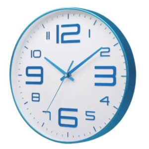 Reloj de Pared Elegante Celeste 29 cm – Diseño Moderno para Oficina y Consultorio