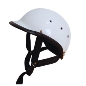 Casco de moto Chopper Tipo policía Blanco