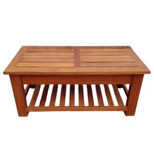 Mesa de Centro Paracas en Madera Tornillo 95 cm Estilo Rústico para Sala