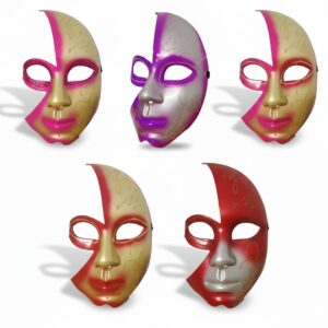 Máscara de Halloween Media Luna – Color vibrante 3D