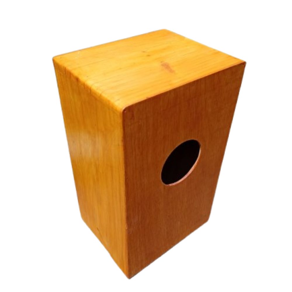Cajón de Madera Musical para Niños Color Caramelo – Instrumento Educativo Infantil