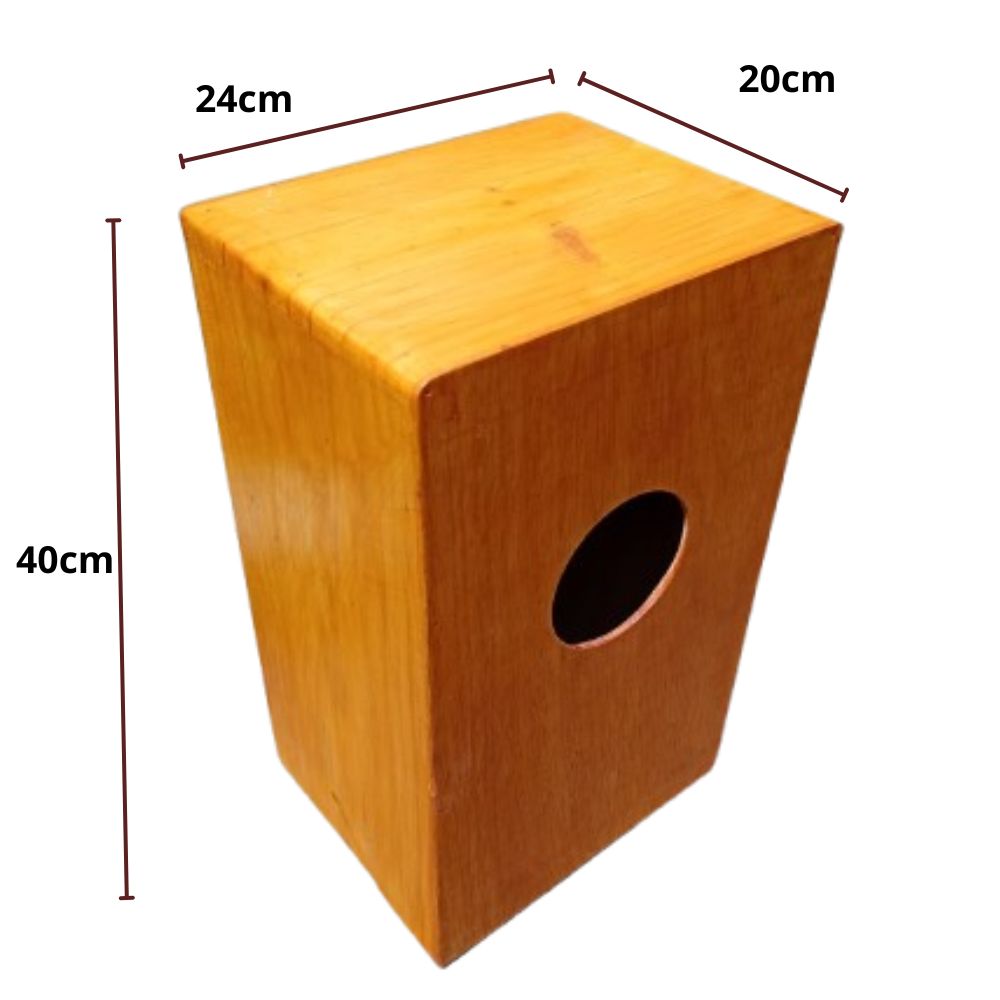 Cajón de Madera Musical para Niños Color Caramelo – Instrumento Educativo Infantil - Imagen 2