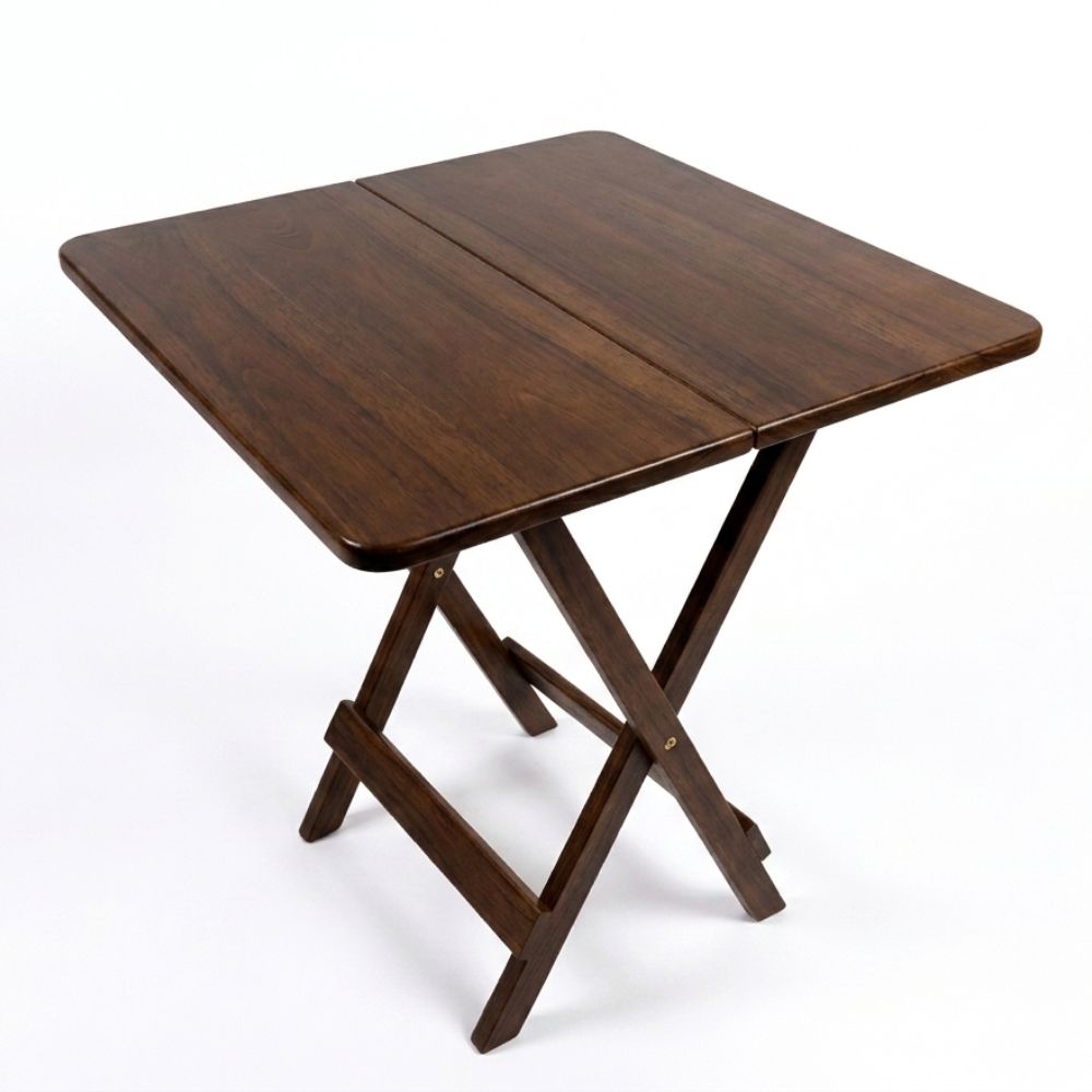 Juego de Mesa Consular Plegable de Madera de Pino – Mesa 80x80 cm con 4 Sillas - Imagen 2