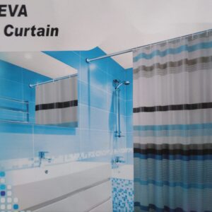 Cortina de Baño Impermeable 180x180 cm con Ganchos Incluidos – 100% Poliéster