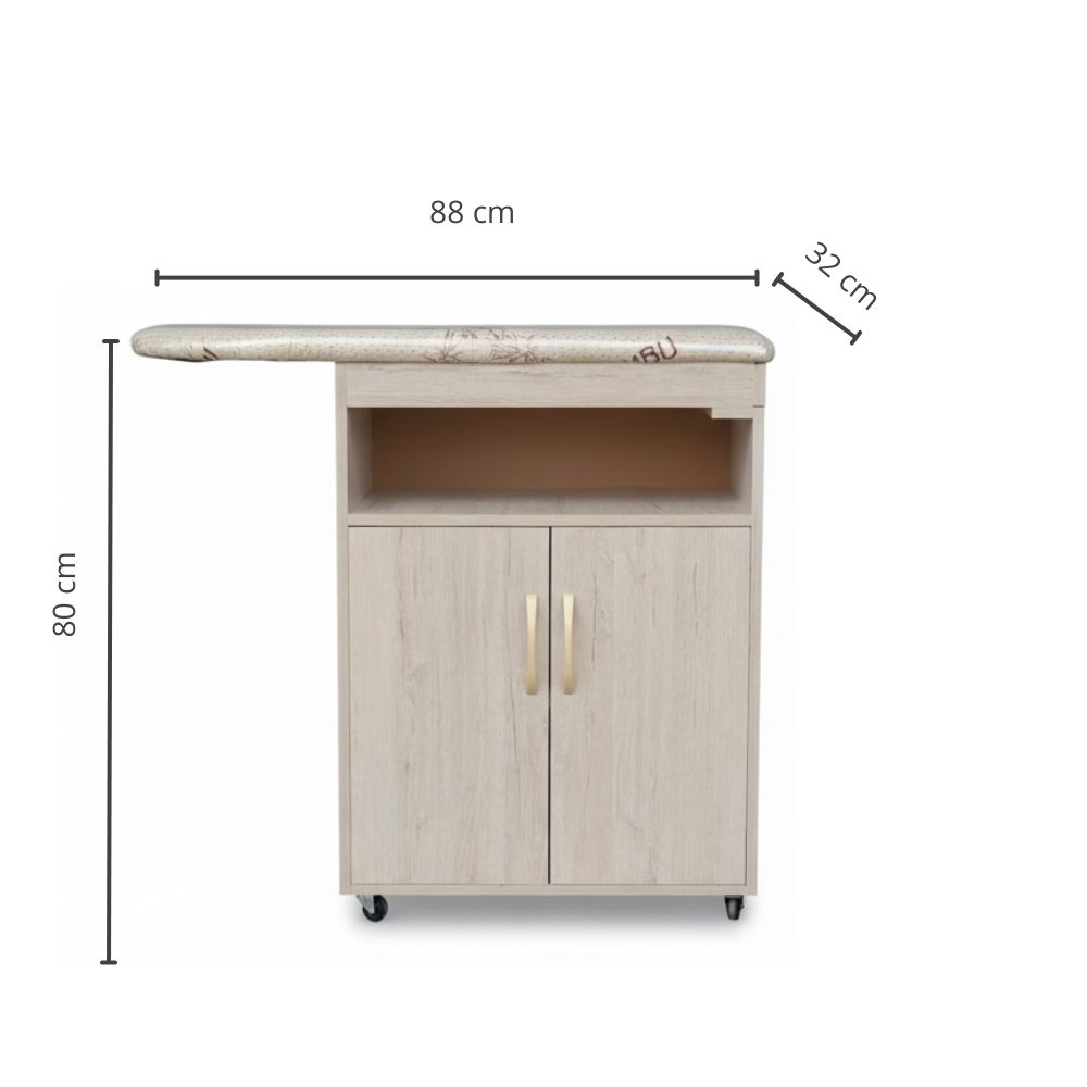 Planchador Chantiyi Arena con Ruedas y esencial Bandeja Deslizable | Totalmente Armado - 80x88x32 cm - Image 2