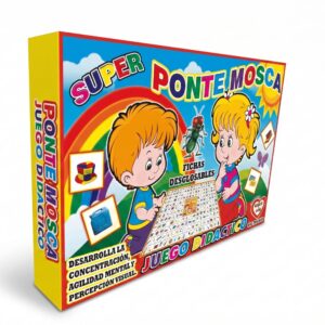 Juego Didáctico Súper Ponte Mosca con Fichas Desglosables – Juego Educativo de Concentración y Agilidad Mental para Niños