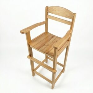 Silla de comer de madera para niño en madera pino – Color Natural