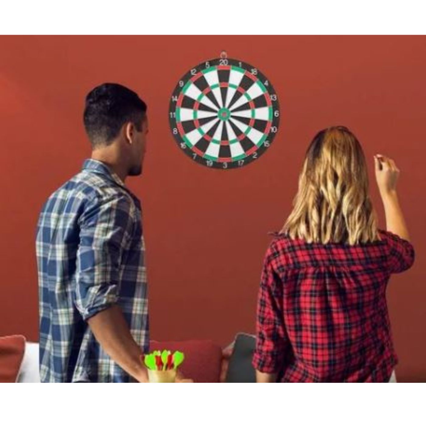 Juego De Tiro Al Blanco Dart Board Grande + 6 Dardos - Imagen 3