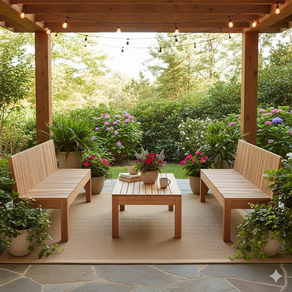 bancas de madera para terrazas