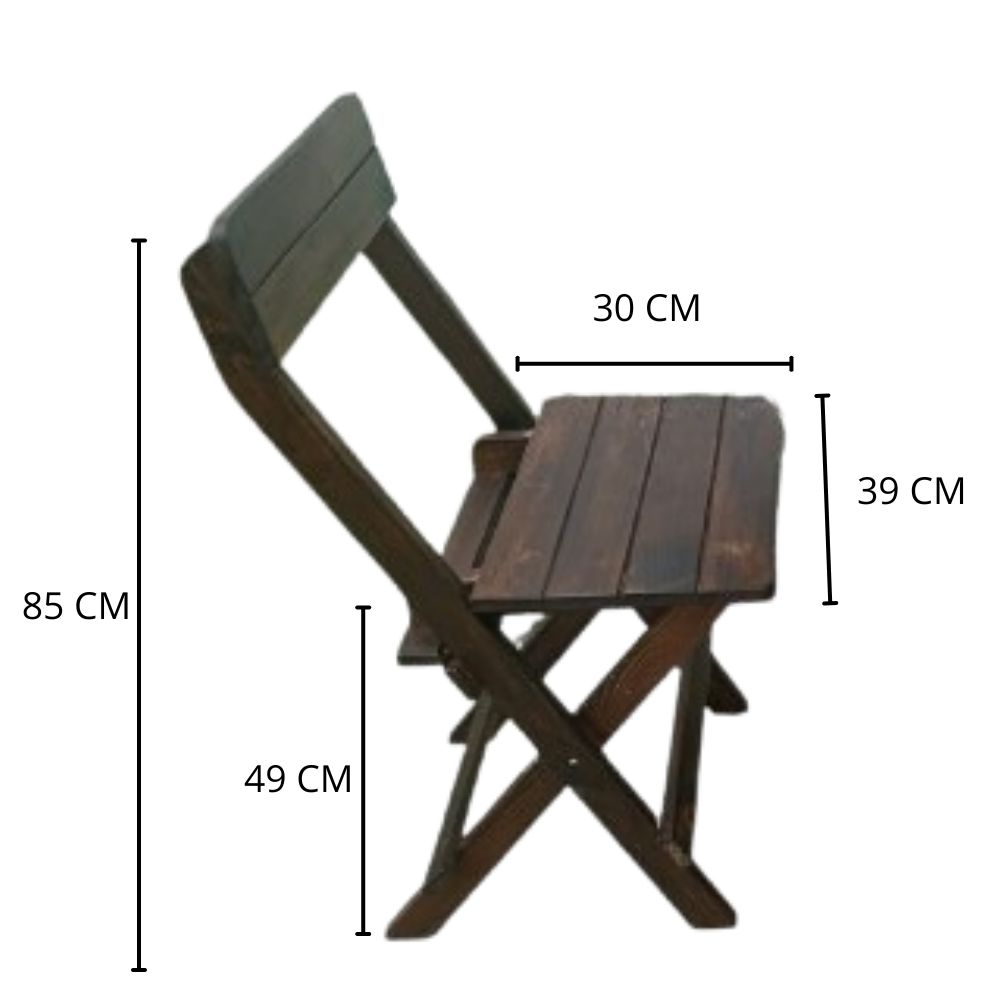Fenomenal Silla Plegable en Madera Pino Marrón – Práctica y Elegante 2.0 - Imagen 2