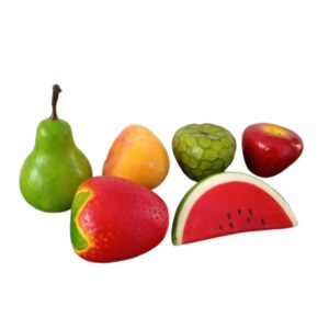 Set de 6 Frutas Decorativas Realistas – Adornos para Cocina y Hogar 9–11 cm
