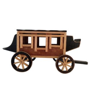 Portabotellas Carruaje de Madera Decorativo – Organizador para Vino y Licores