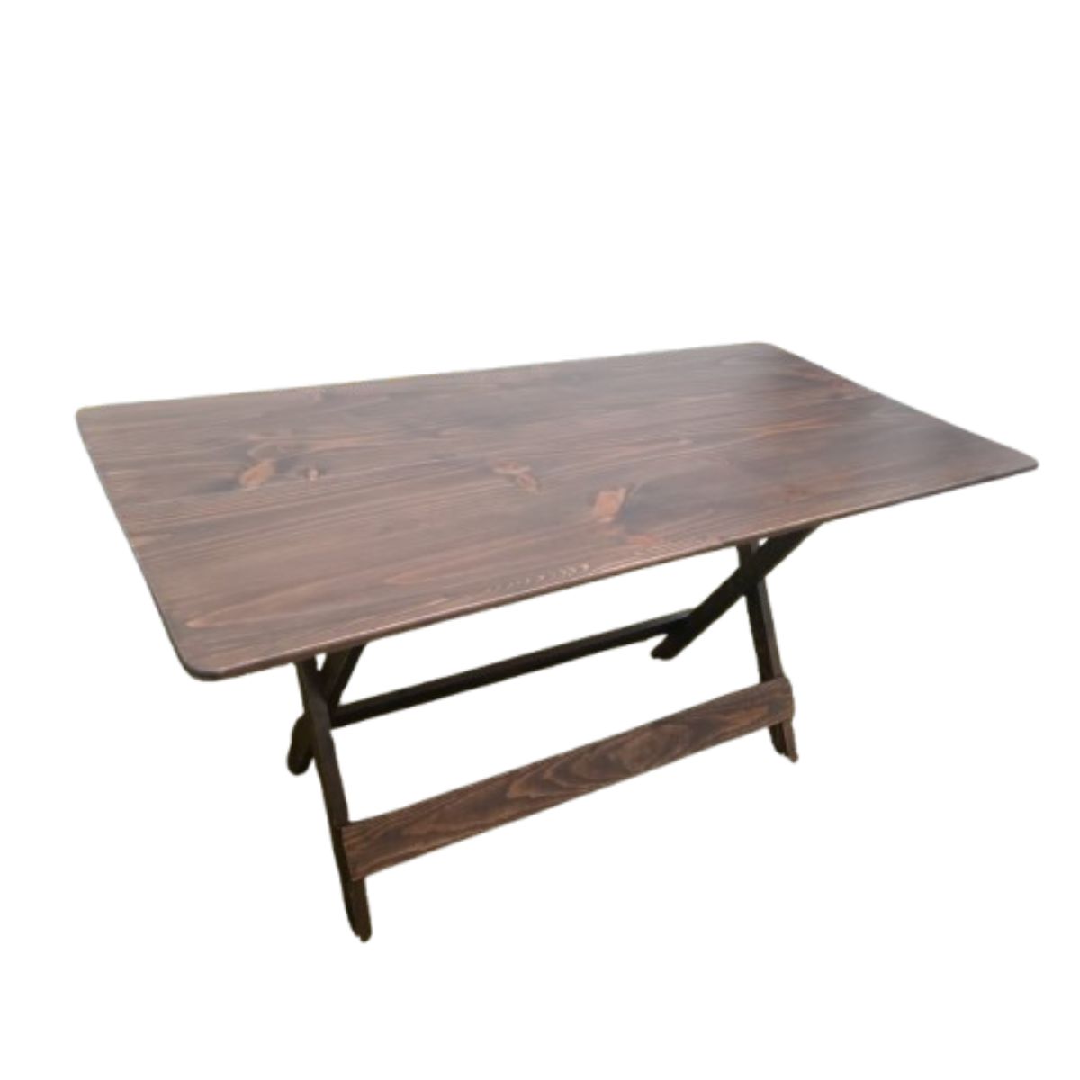 Mesa plegable premier 1.60 mts x 80cm en marron rustico - Imagen 3
