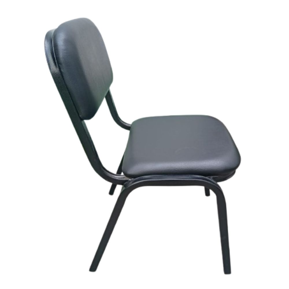 Silla Fija de Metal Tosko Negra – Resistente y Elegante para Oficina o Hogar - Imagen 2