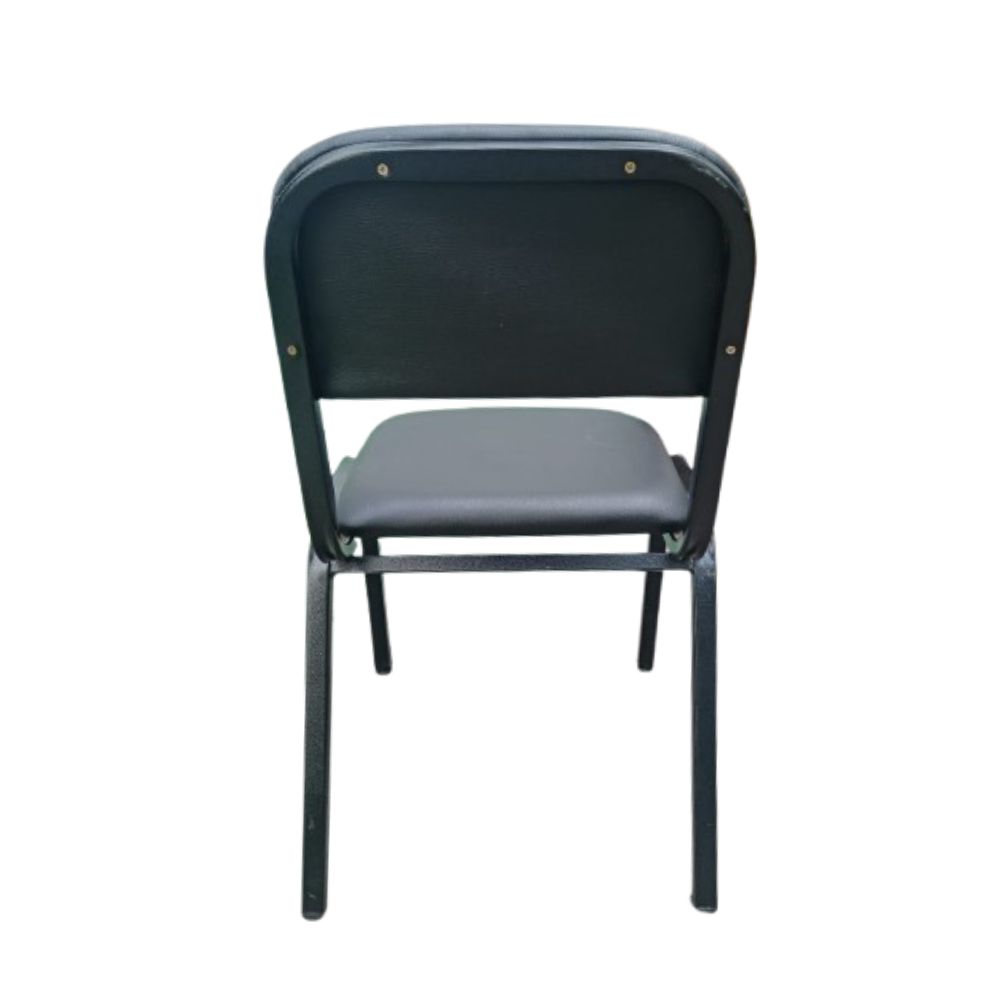 Silla Fija de Metal Tosko Negra – Resistente y Elegante para Oficina o Hogar - Imagen 3