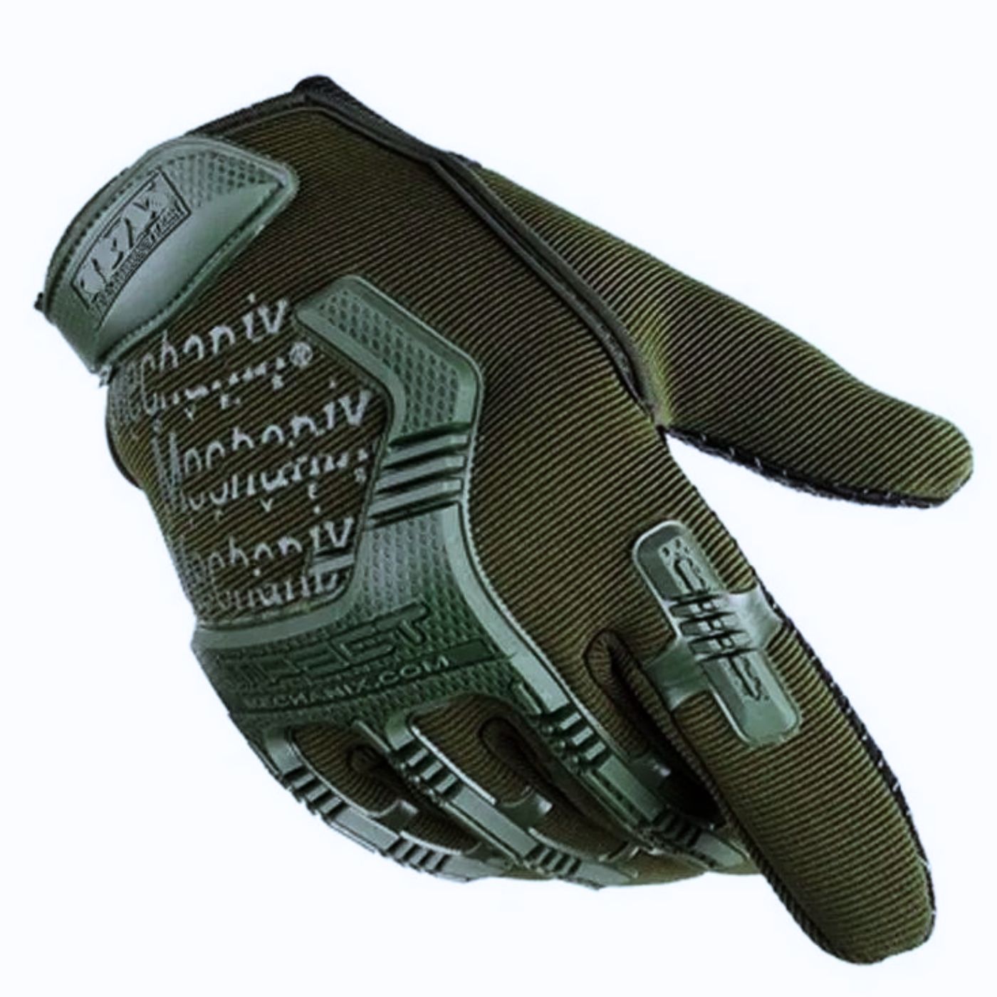 Guantes de Moto Táctiles LONGIN Verde Olivo – Protección en Nudillos y Pantalla Táctil