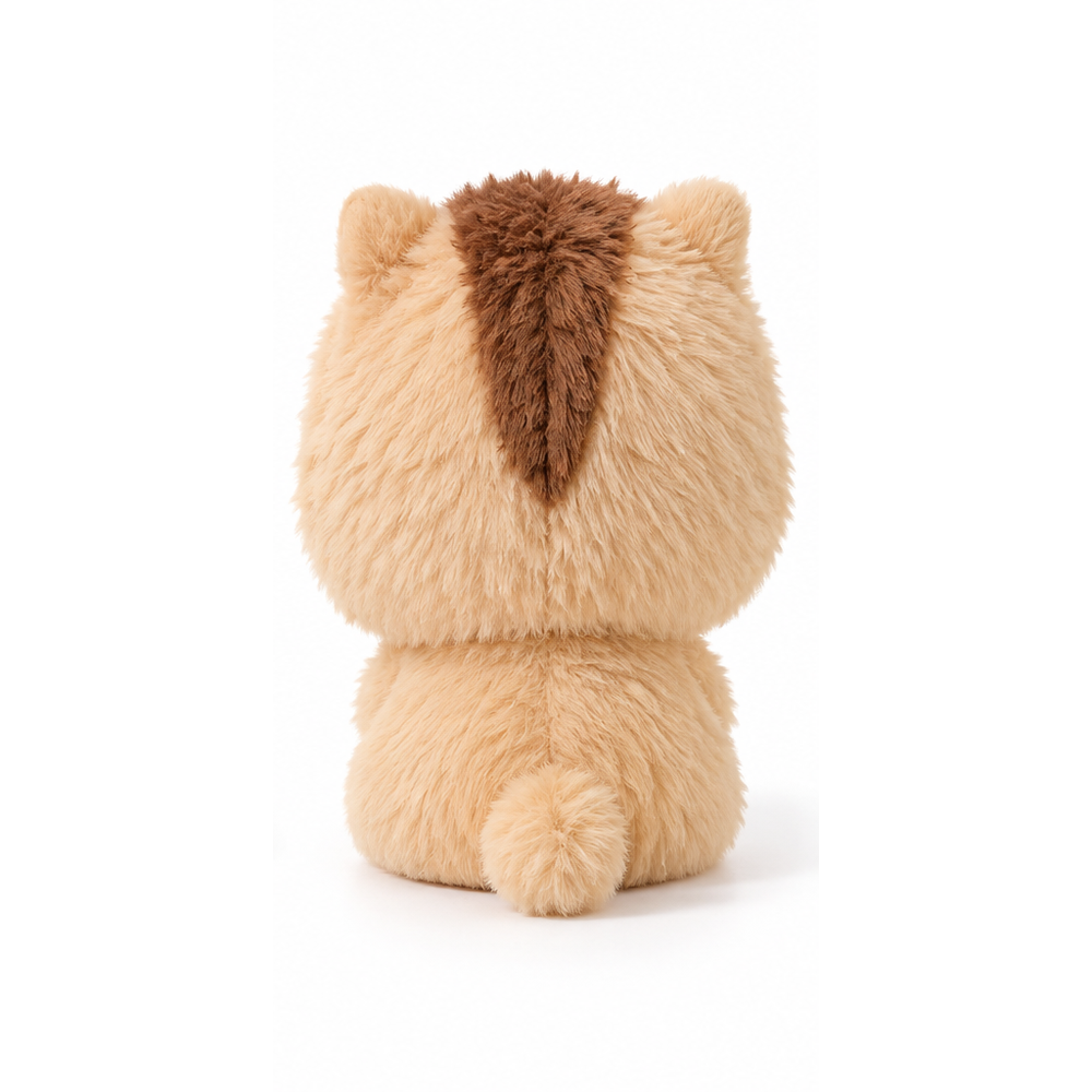 Peluche Gatito Kawaii Beige con Capucha y Carita Tierna - Imagen 3